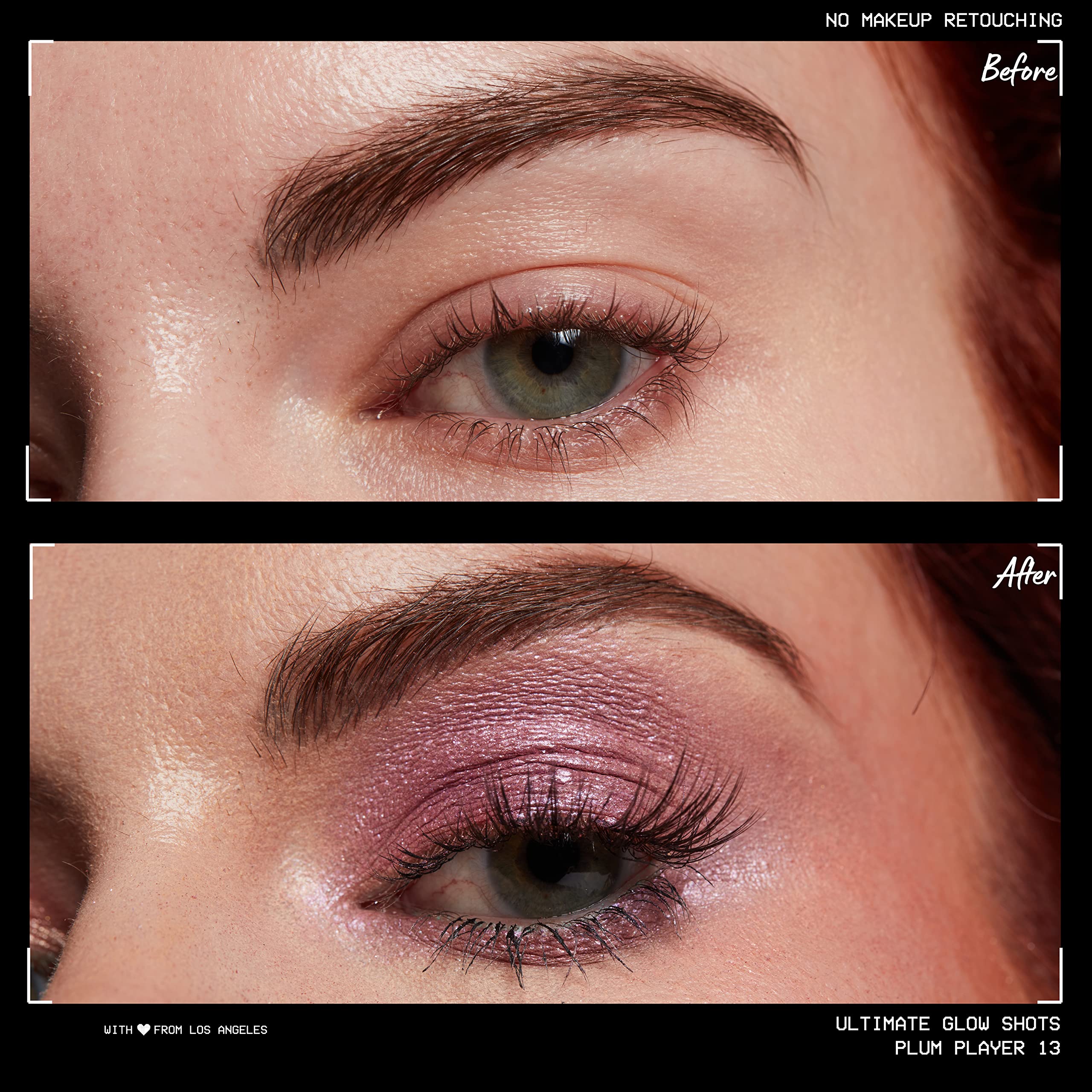 NYX PROFESSIONAL MAKEUP texture swipe showing buildable luminous plum finish