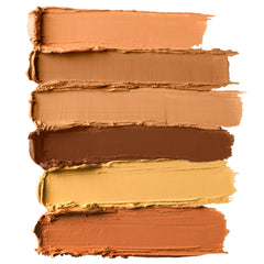 NYX palette on a vanity with brushes illustrating everyday routine compatibility