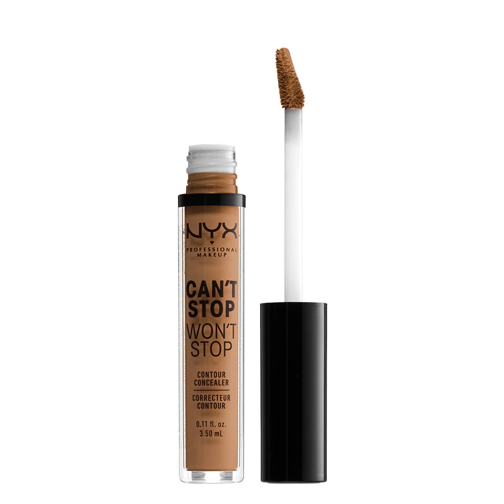NYX PROFESSIONAL MAKEUP front packaging showing Warm Honey concealer, clear shade ID and benefit
