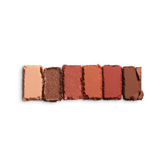 NYX PROFESSIONAL MAKEUP close-up of six pans displays texture and blendable finish benefit