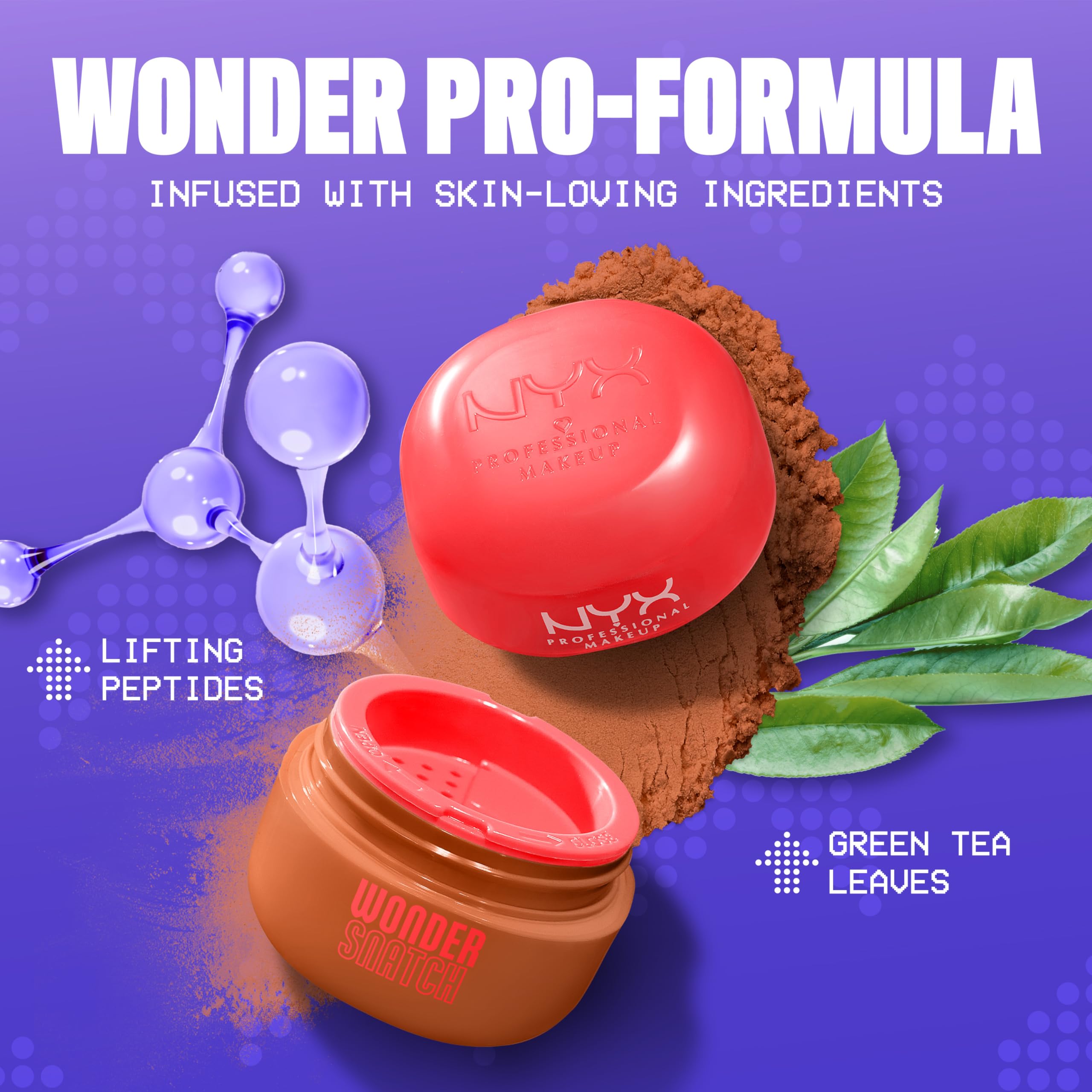 NYX PROFESSIONAL MAKEUP powder being applied with brush for long-lasting wear