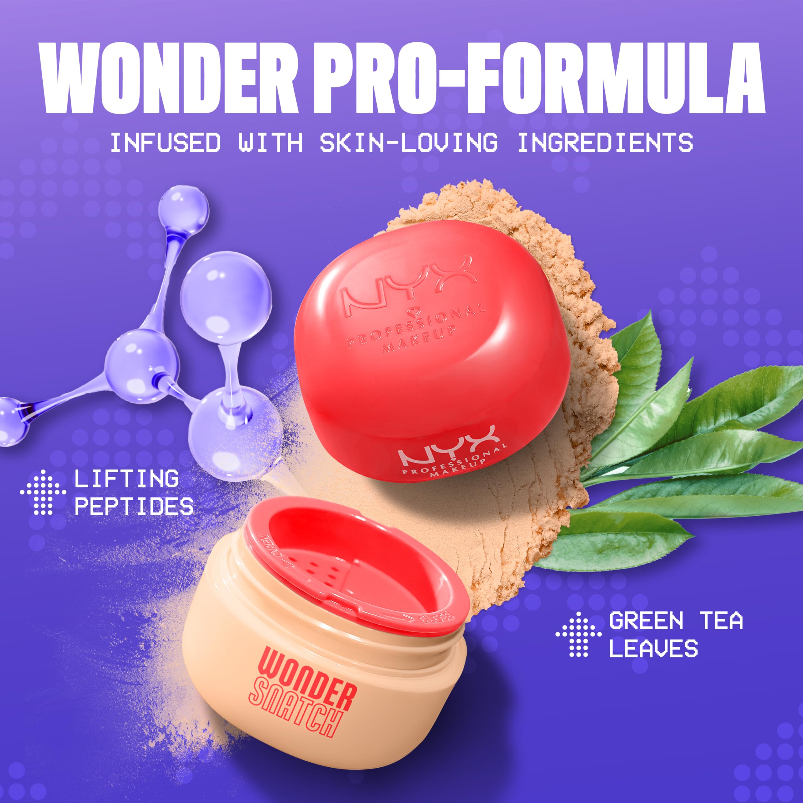NYX PROFESSIONAL MAKEUP powder applied under-eye demonstrating brightening effect and crease control benefit