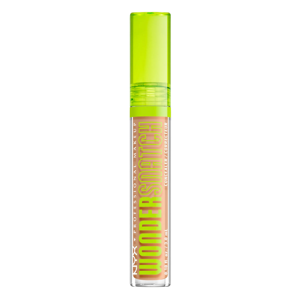 NYX PROFESSIONAL MAKEUP front view showing Light Beige concealer packaging and shade