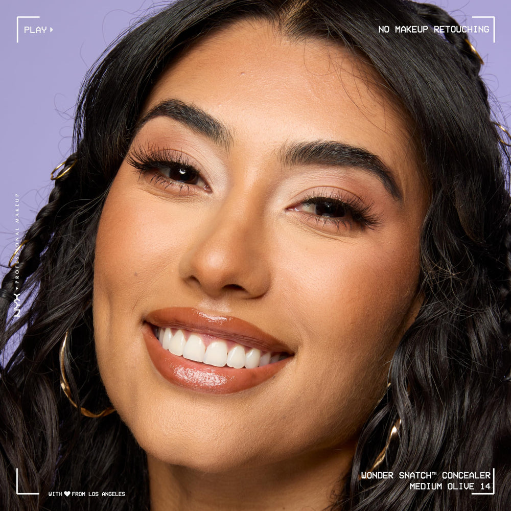 NYX PROFESSIONAL MAKEUP applied to cheek showing sculpted contour and snatched finish benefit