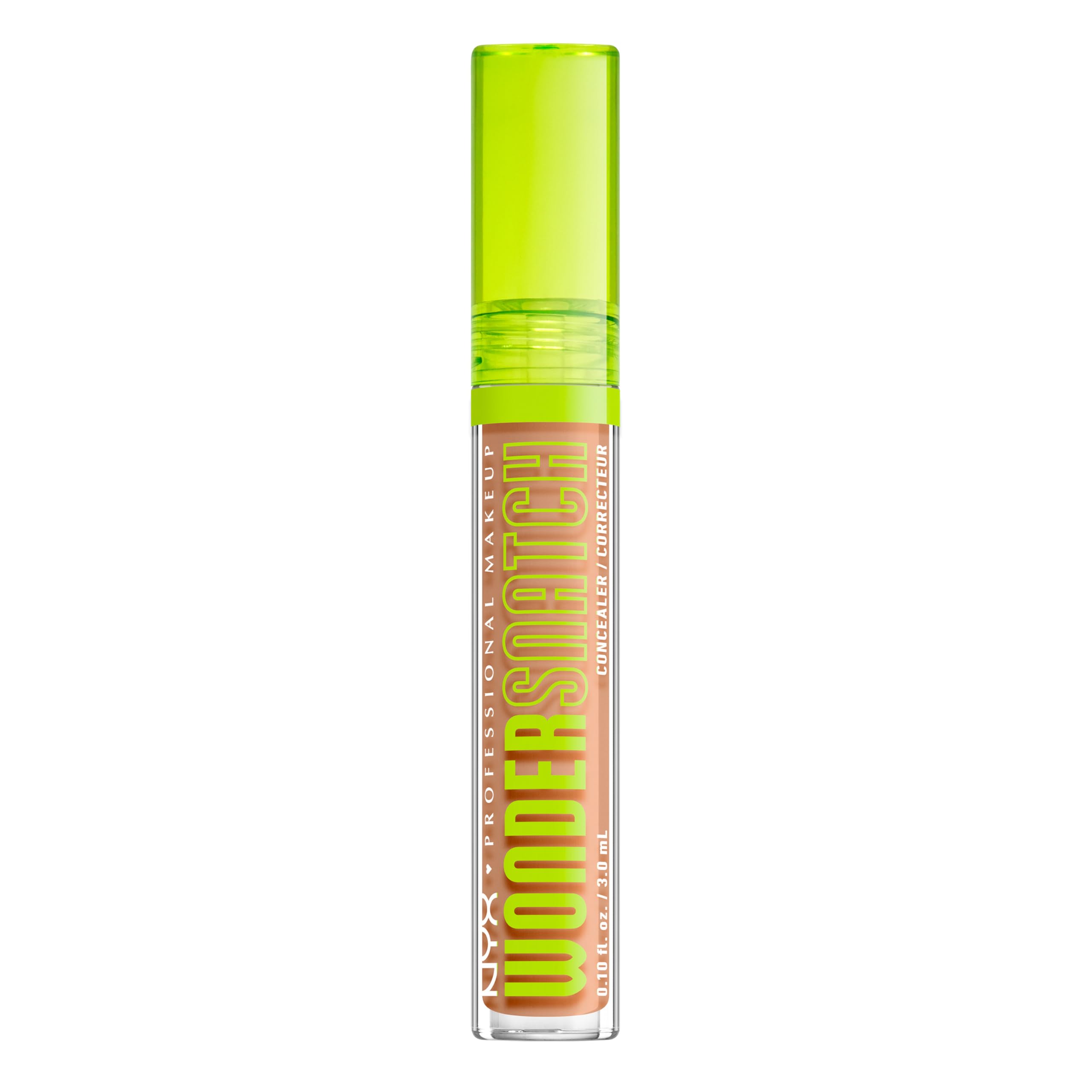 NYX PROFESSIONAL MAKEUP front packaging showing shade Medium Olive and full coverage benefits