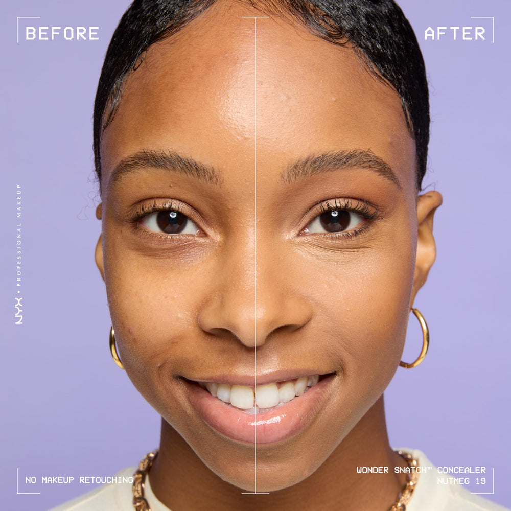 NYX Wonder Snatch texture swipe on skin showing smooth blendability benefit