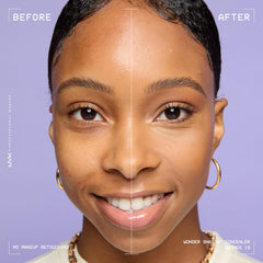 NYX Wonder Snatch texture swipe on skin showing smooth blendability benefit
