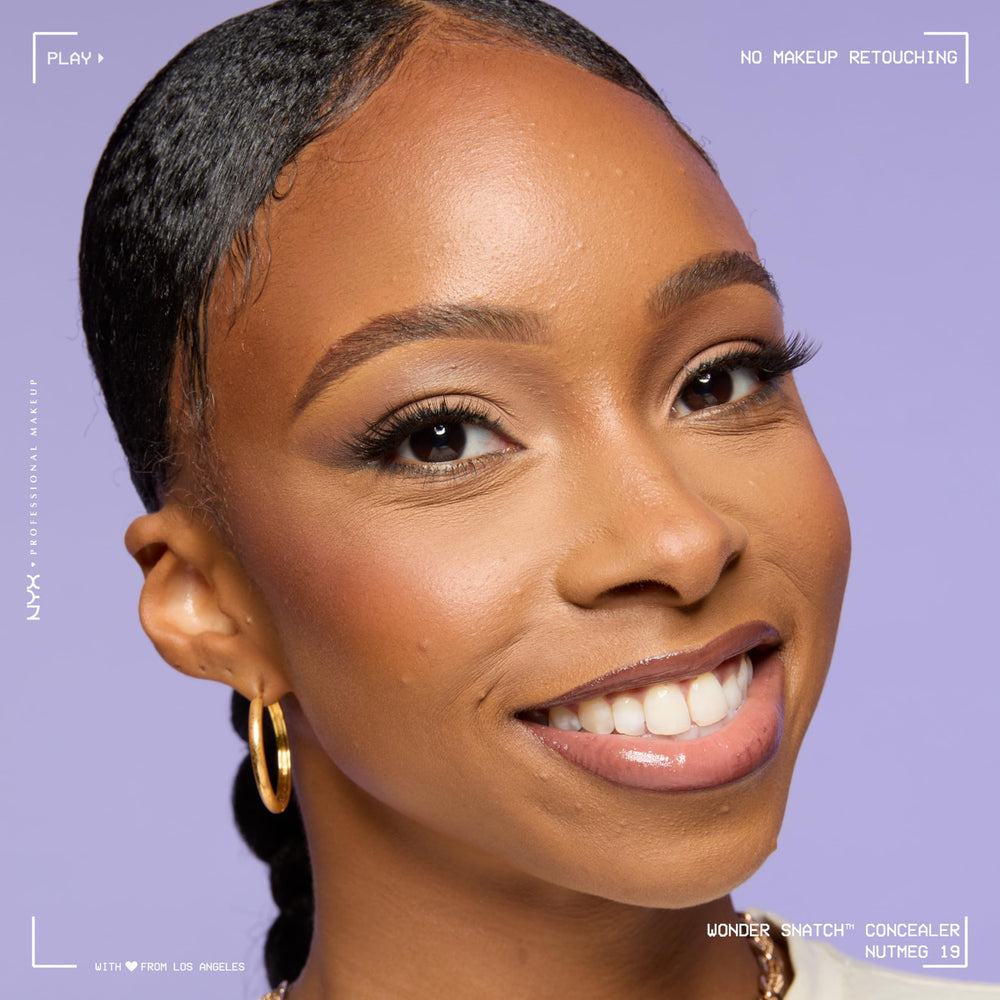 NYX Wonder Snatch travel size and cap showing portability and secure closure benefit