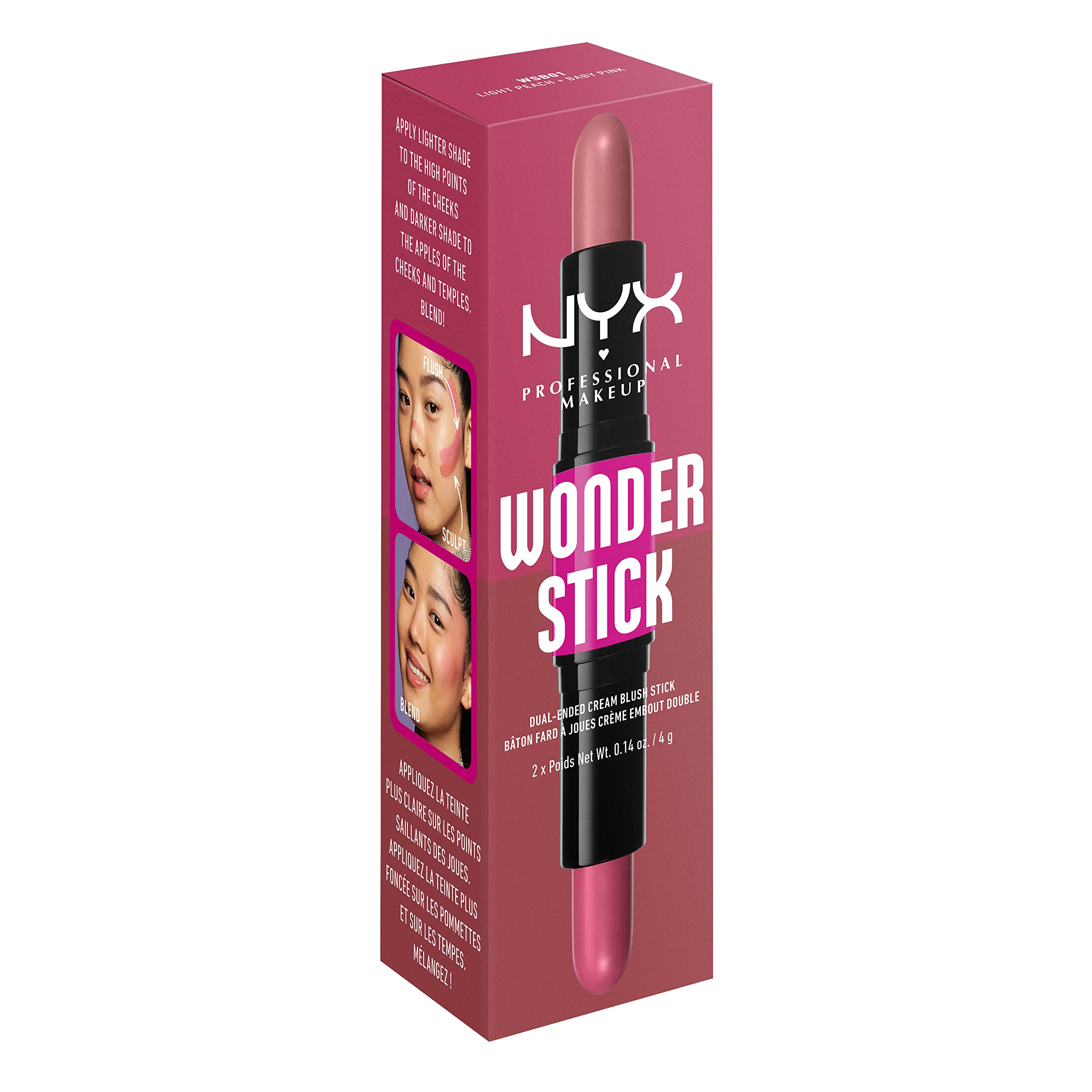 NYX PROFESSIONAL MAKEUP packaging label close-up shows product name and ingredient focus