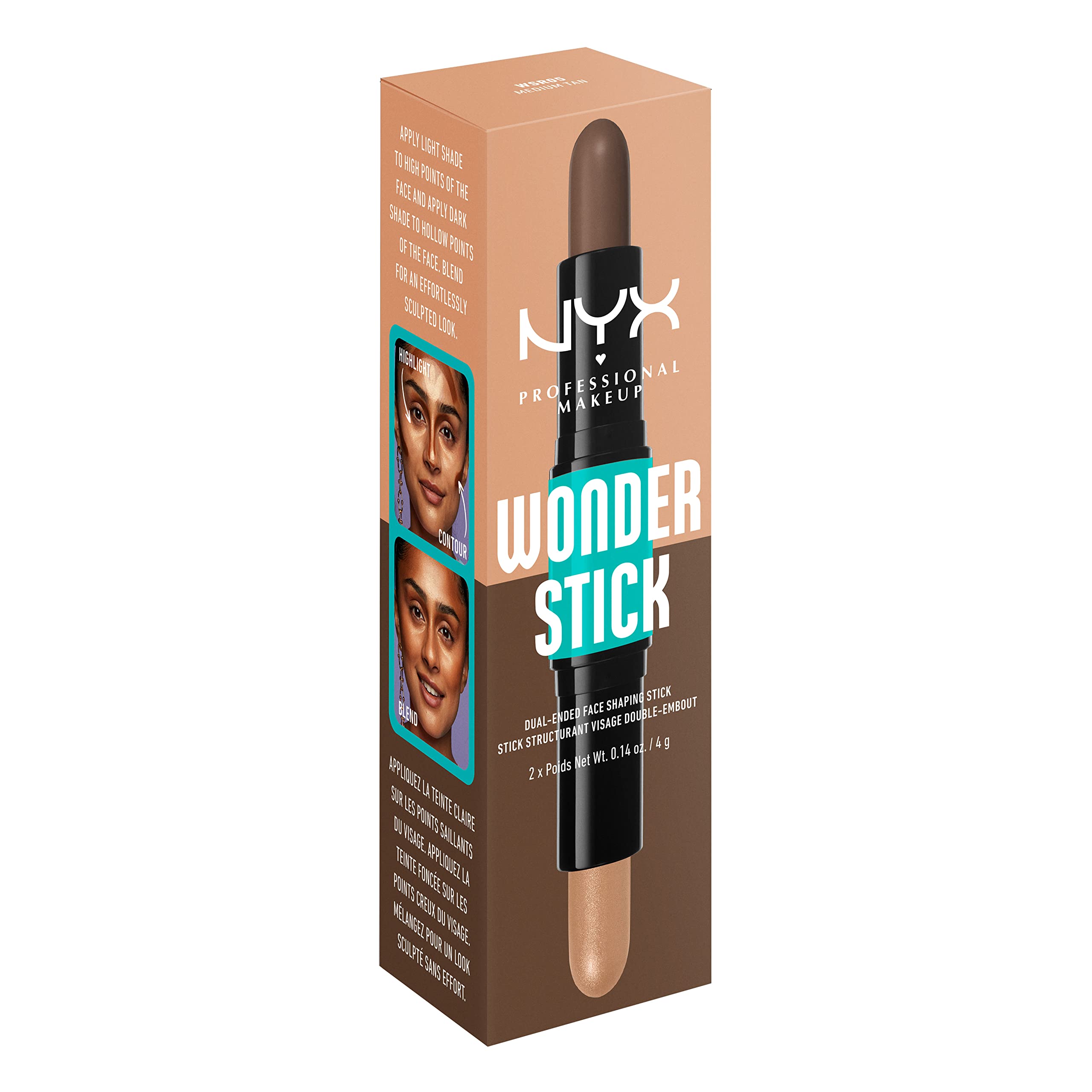 NYX PROFESSIONAL MAKEUP Wonder Stick in a makeup bag lifestyle shot for travel convenience