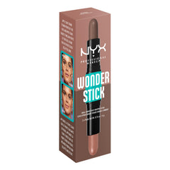 NYX PROFESSIONAL MAKEUP Wonder Stick blended with sponge showing seamless finish