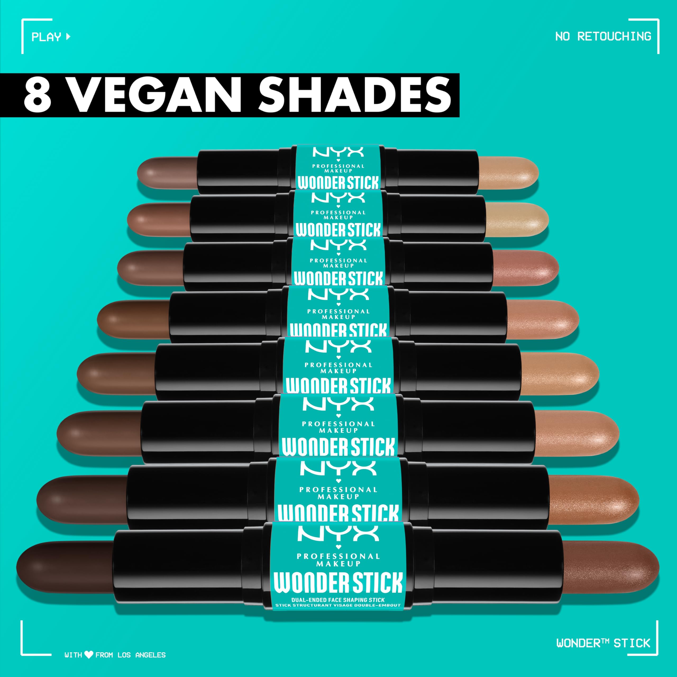 NYX Wonder Stick light shade close-up highlighting luminous finish benefit