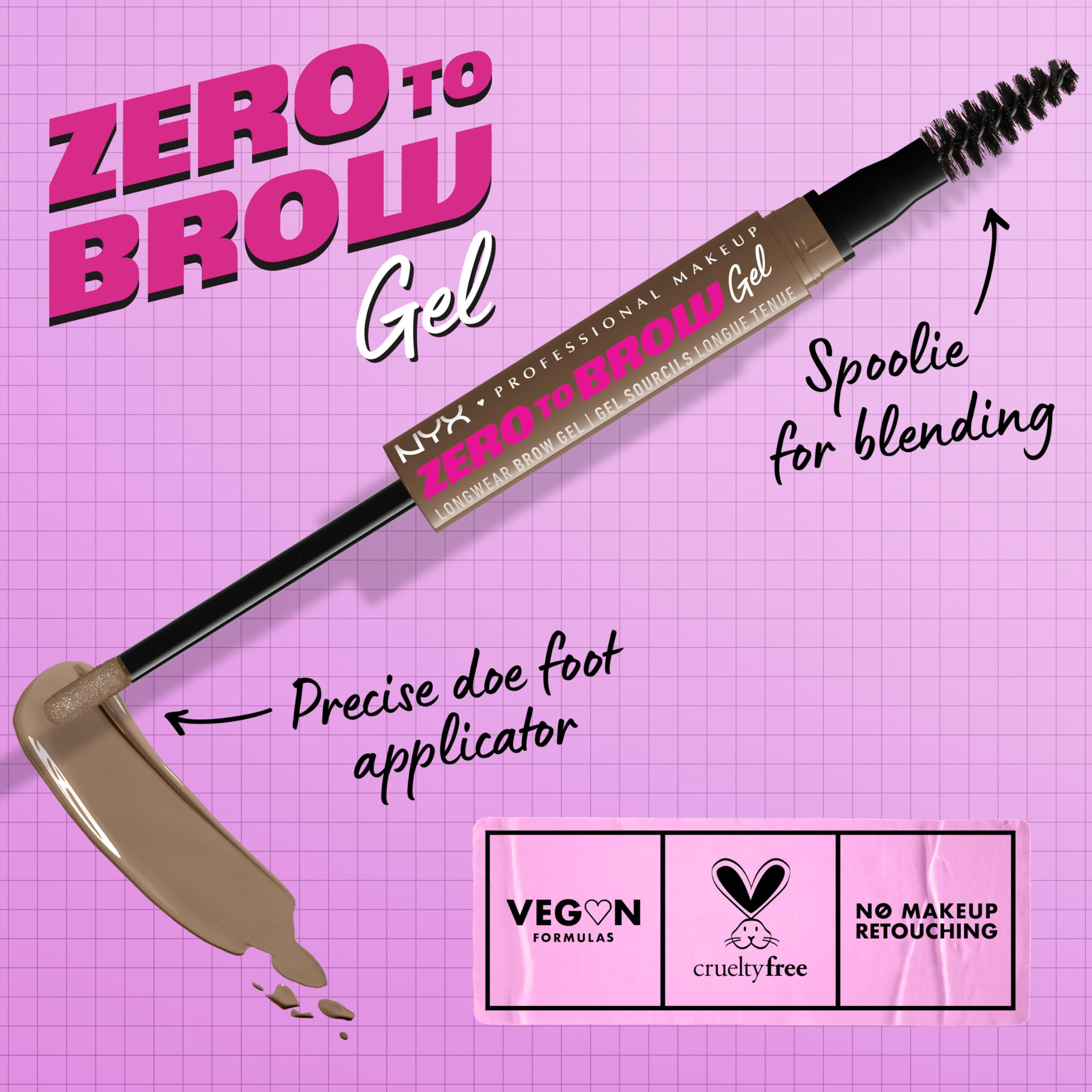 NYX PROFESSIONAL MAKEUP close-up doe-foot applicator for precise filling