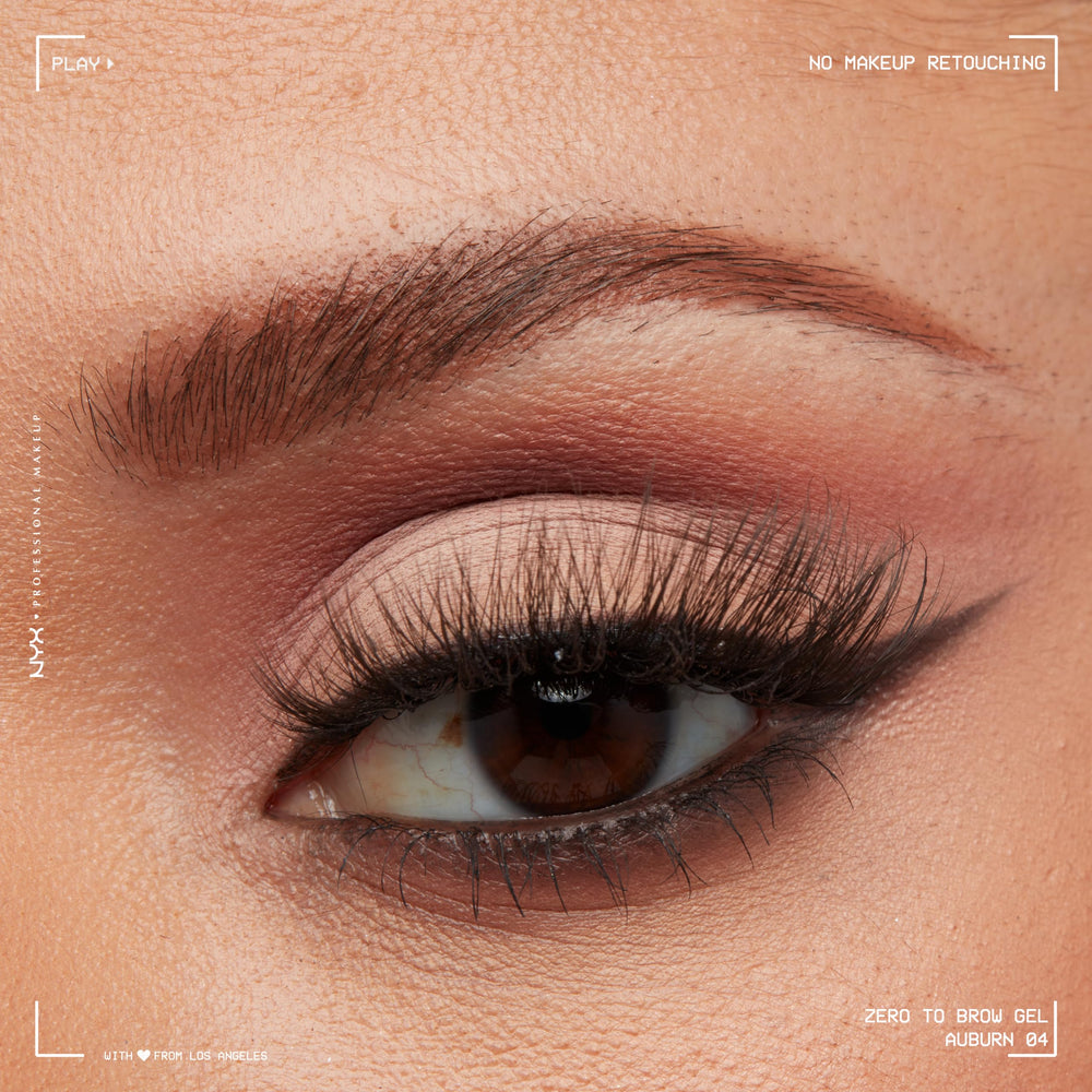 NYX PROFESSIONAL MAKEUP Auburn swatch on forearm showing warm reddish‑brown tone accurately