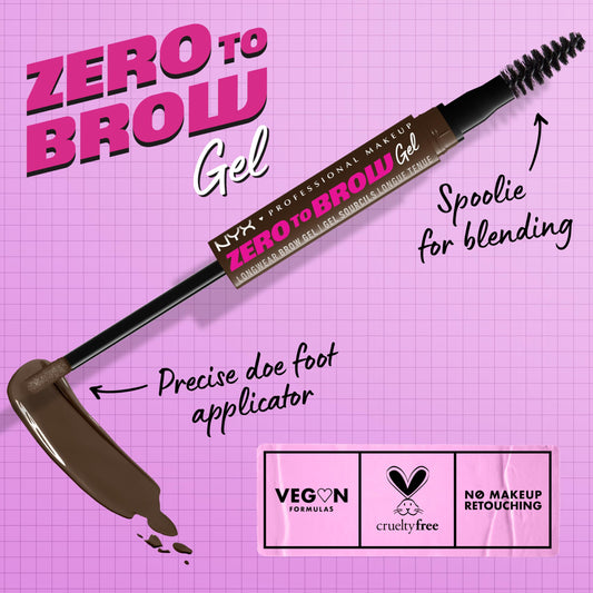 NYX PROFESSIONAL MAKEUP close-up of doe-foot applicator depositing fine brow strokes