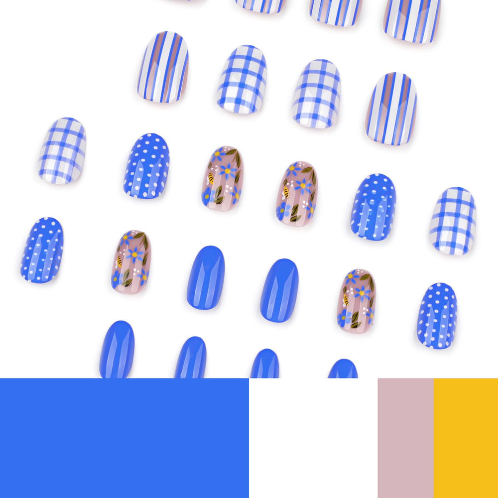 NZRAESTRS arranged nails with adhesive tabs and file for easy at-home application