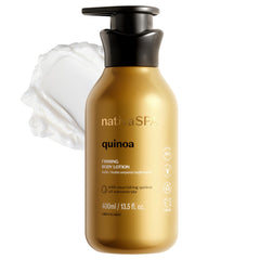 O BOTICARIO front bottle view showing quinoa lotion for daily hydration