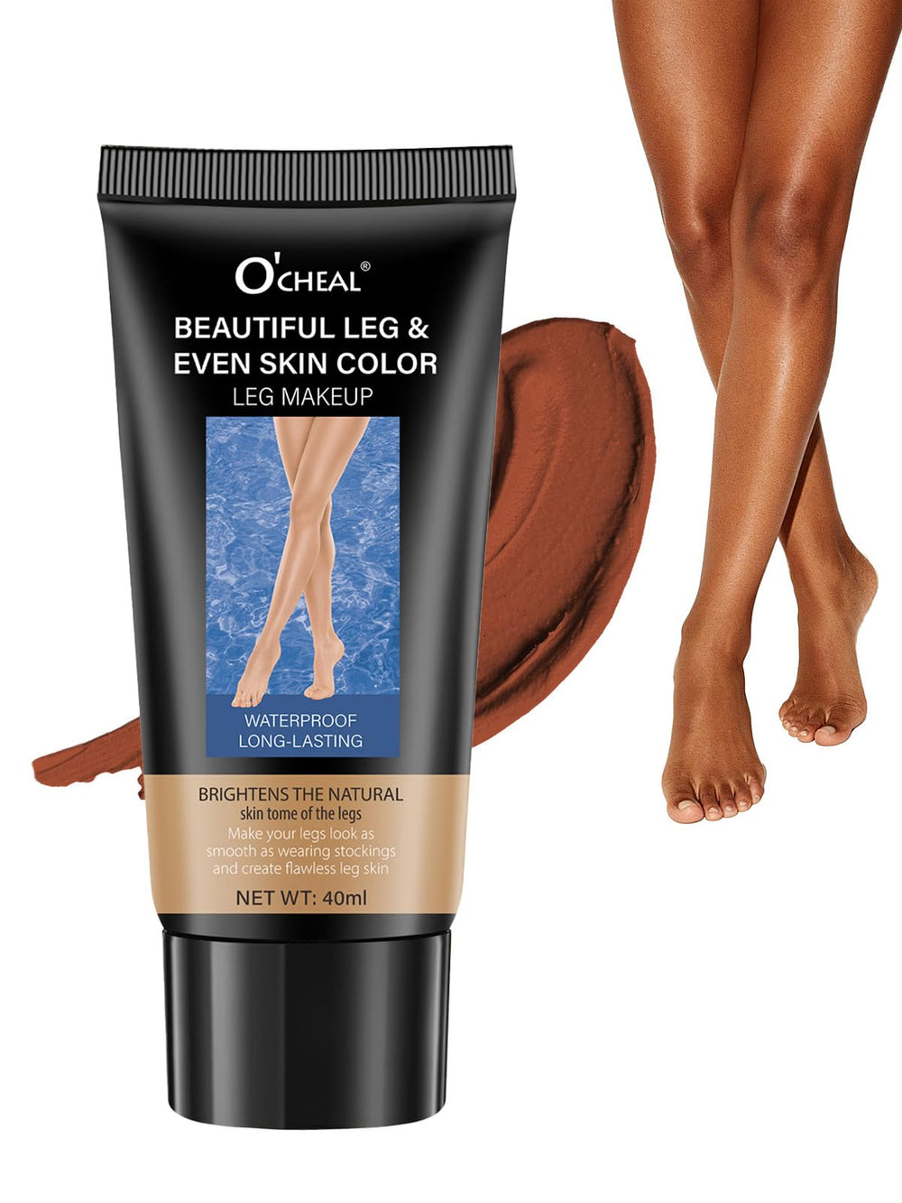 O'CHEAL front packaging in Dark Brown showing product benefit of full coverage