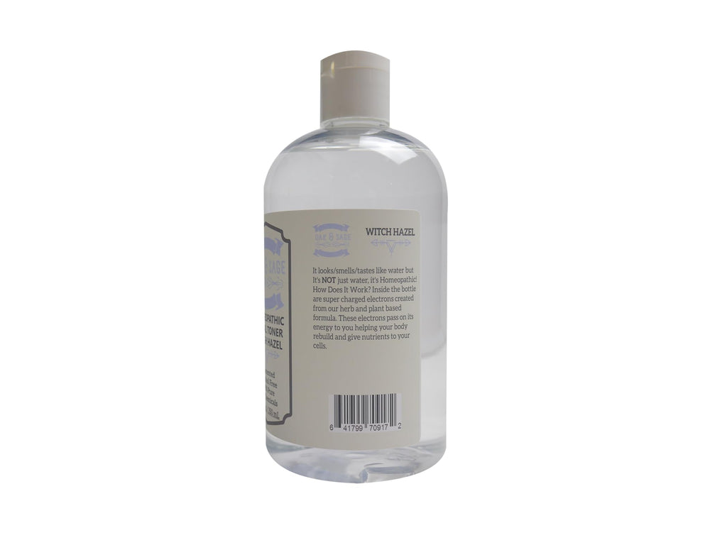 Oak & Sage ingredient label detail, highlighting 100% plant-based, no additives information