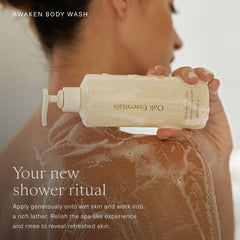Oak Essentials pouring into hand, showing silky gel and quick spread benefit