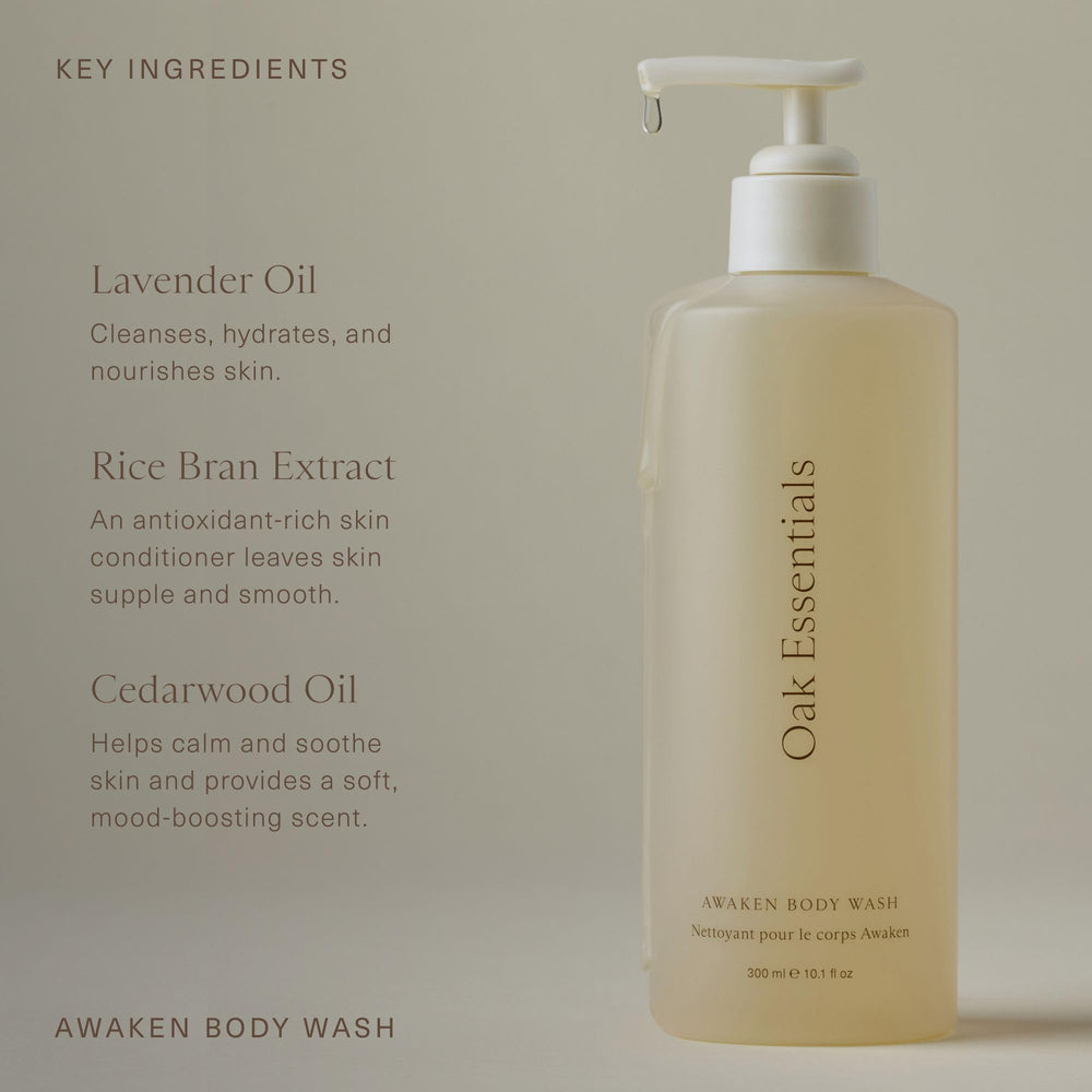 Oak Essentials rice bran extract close-up, emphasizing natural conditioning benefit