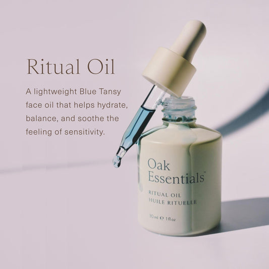Oak Essentials pipette with single drop demonstrating controlled application and purity
