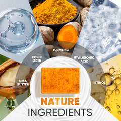 OAKDOLCHE soap bar in hand to show true 80g size and scale