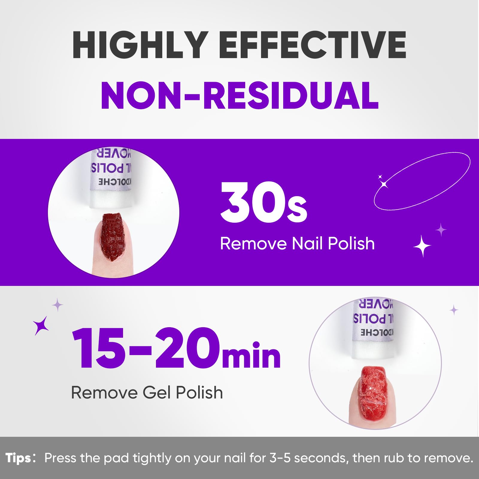 OAKDOLCHE pad removing gel polish fast for quick salon-style benefit