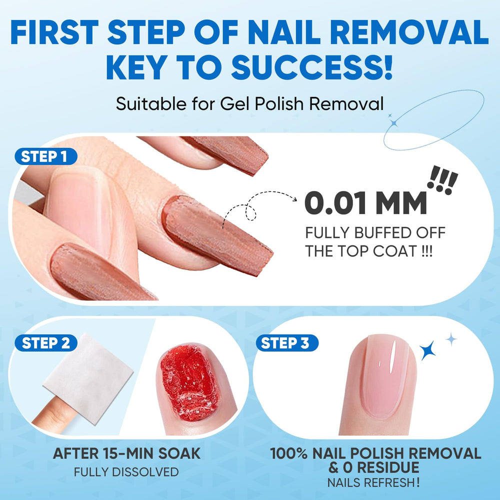 OAKDOLCHE wipe removing nail polish showing cleaner nails after use