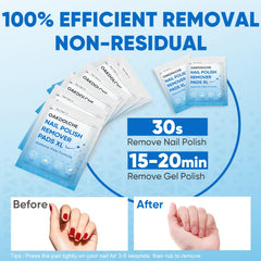 OAKDOLCHE wipes inside a purse for travel-ready polish removal