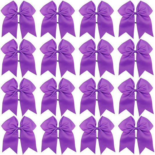 OAOLEER front packaging showing 16 purple cheer bows for easy team outfitting