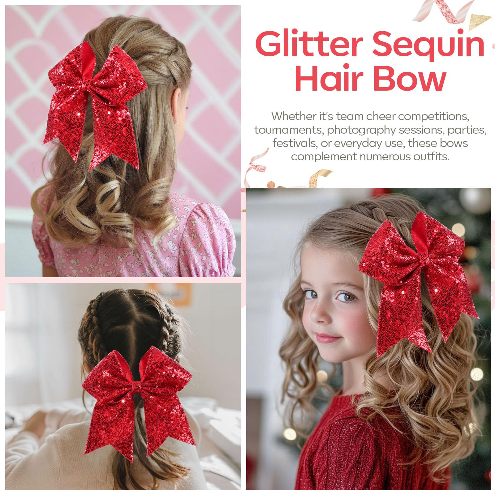 OAOLEER bow clipped on a ponytail showing instant polished hairstyle
