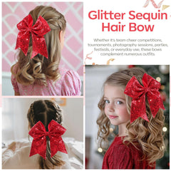 OAOLEER bow clipped on a ponytail showing instant polished hairstyle