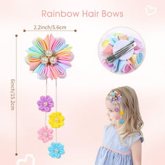 OAOLEER detailed flower and bead accent on bow adding playful charm to hair