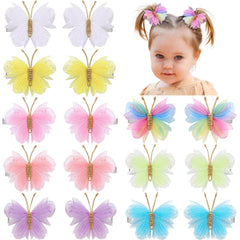 OAOLEER front packaging showing 16 colorful butterfly clips, clear assortment benefit