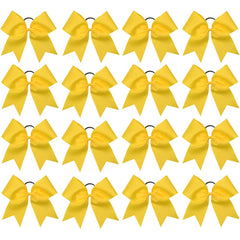 OAOLEER front packaging showing 16 yellow cheer bows, clear box and tidy storage benefit
