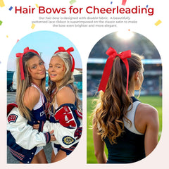 OAOLEER bow on a ponytail in action demonstrating stable hold during movement