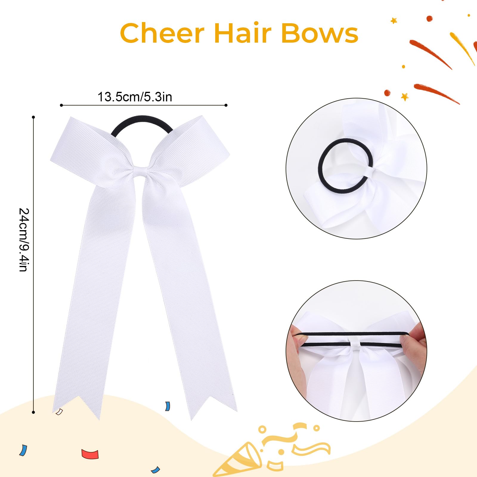 OAOLEER top view of bow tied to elastic showcasing secure attachment and comfort