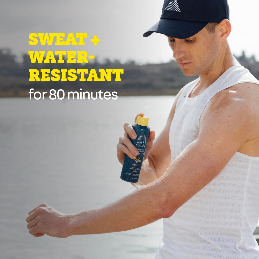 Oars + Alps ingredient label highlighting Vitamin C and reef-safe formulation benefit