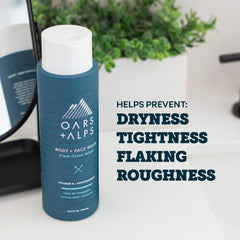 Oars + Alps ingredients label detail highlighting clean formulation