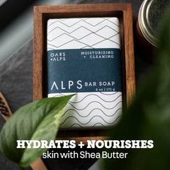 Oars + Alps foamy lather in hand demonstrating moisturizing cleanse