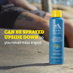 Oars + Alps poolside lifestyle shot conveying active outdoor protection