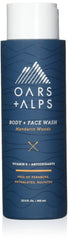 Oars + Alps front packaging showing mandarin woods bottle and clear benefits