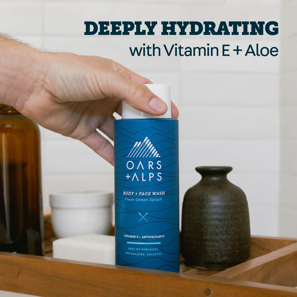 Oars + Alps rich lather foam texture demonstrating moisturizing suds