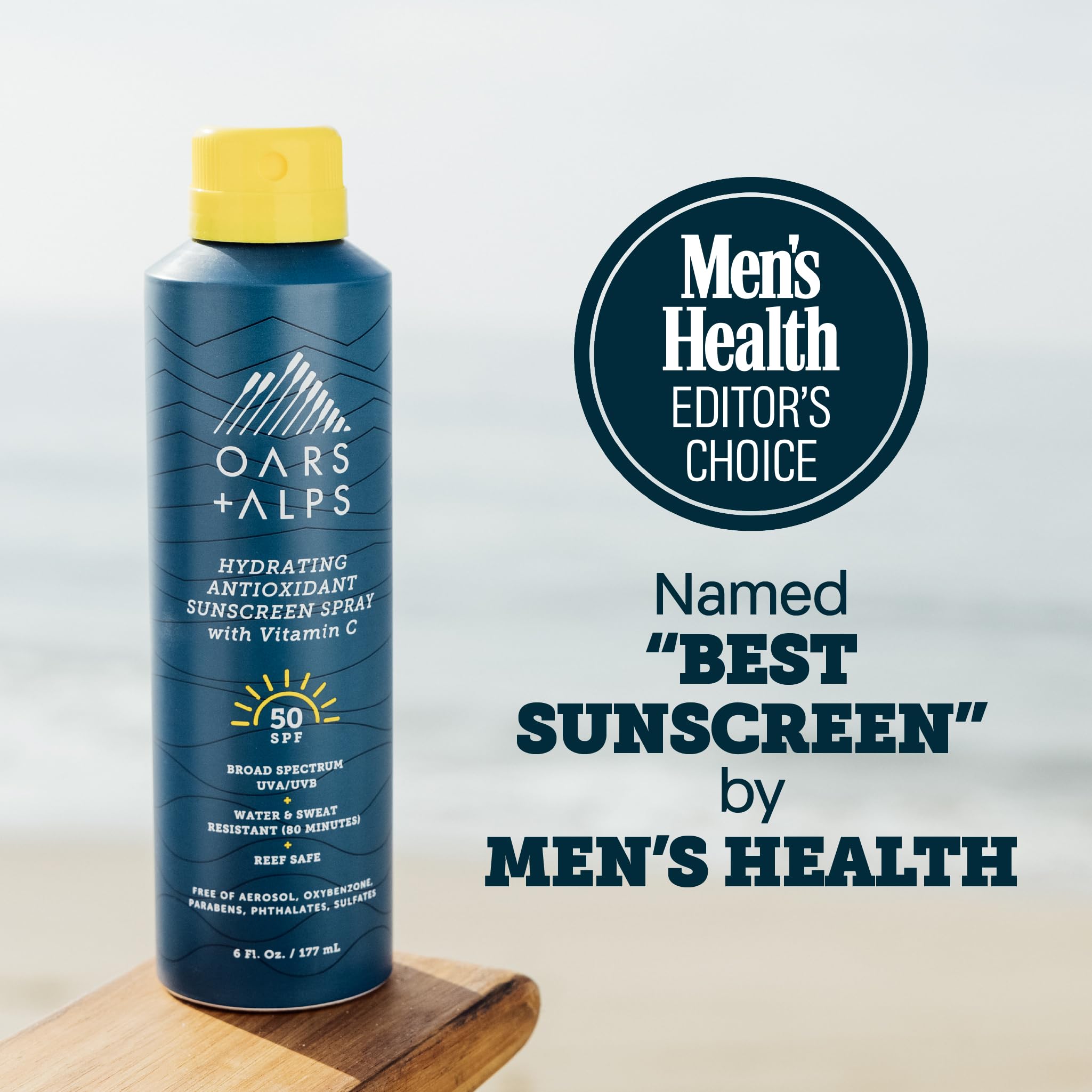 Oars + Alps spray action mist demonstrating even coverage and quick application