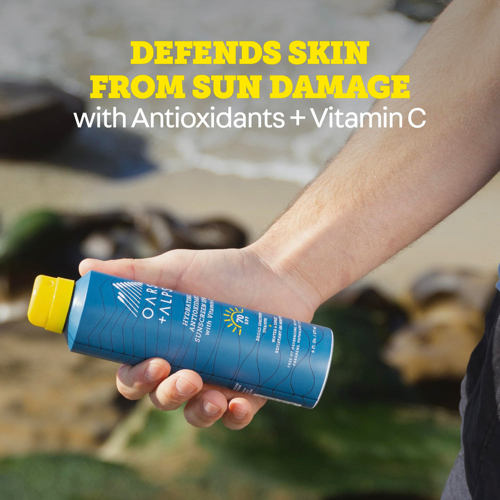 Oars + Alps product texture on skin showing fast absorption benefit