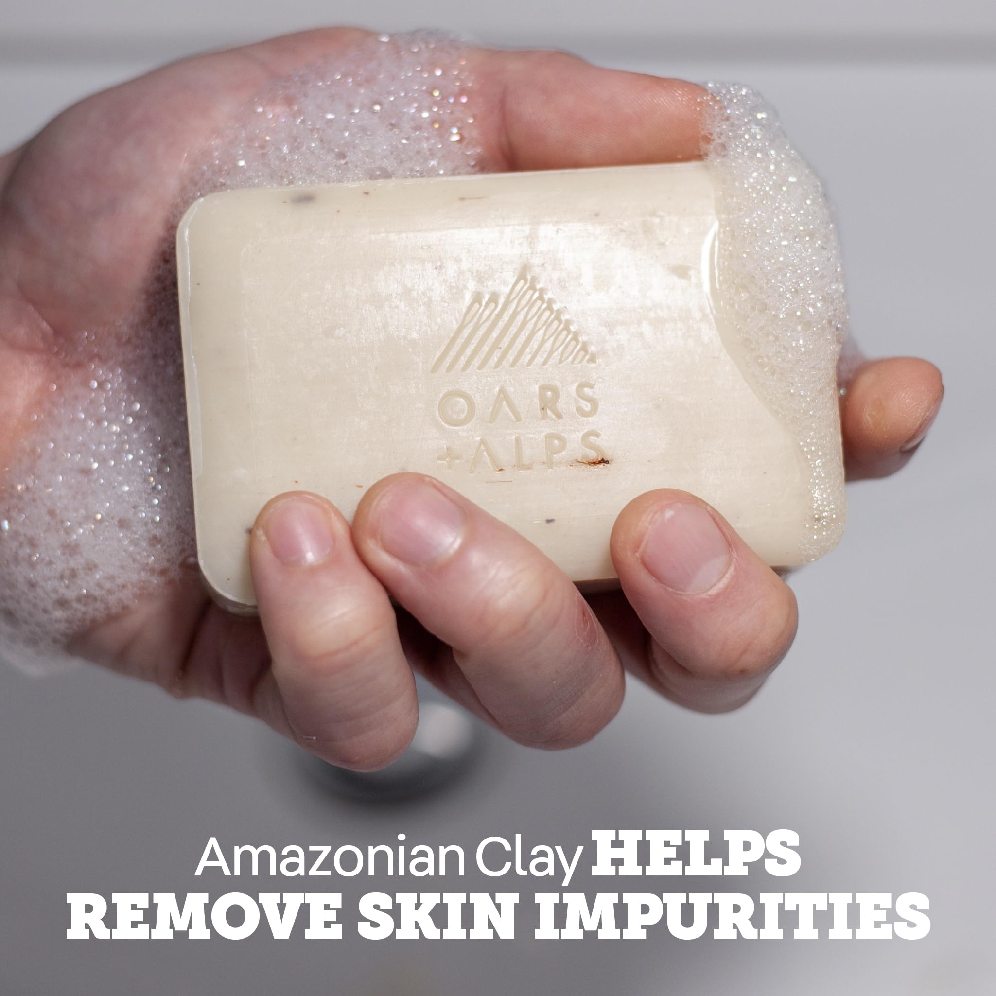 Oars + Alps soap packed in travel bag ready for carry-on convenience