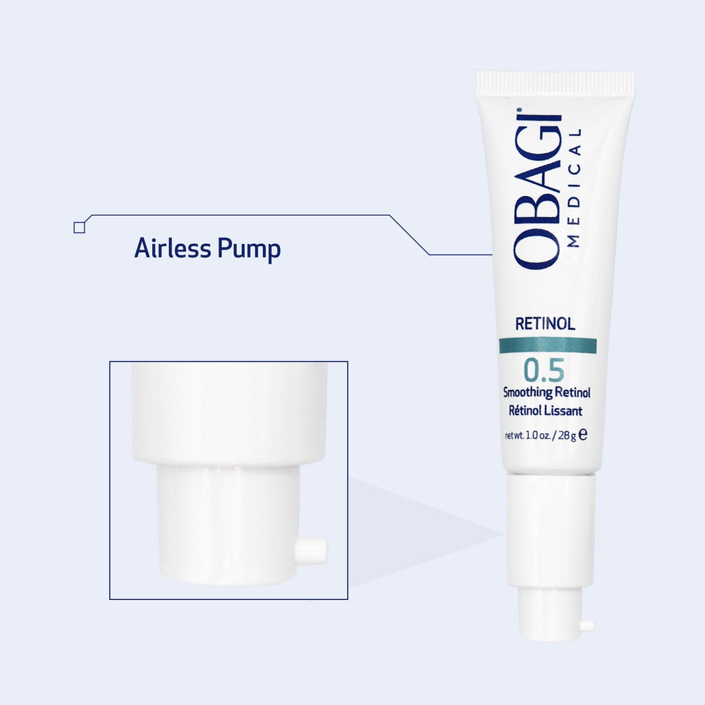 Obagi Medical 1 oz size comparison on palm showing compact, travel-friendly container