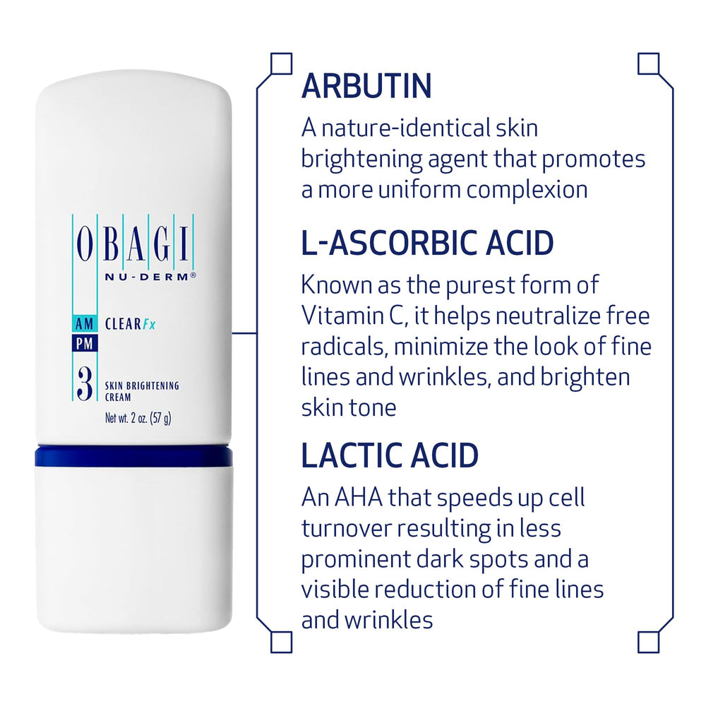 Obagi Medical Clear FX jar in hand showing convenient 2 oz size benefit