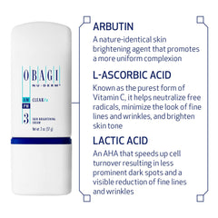 Obagi Medical Clear FX jar in hand showing convenient 2 oz size benefit